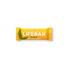 Lifebar+ uogų batonėlis su maca ir baobabu, eko., 47 g